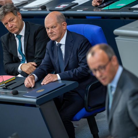 Kanzlerkandidaten der Grünen, SPD und der Union