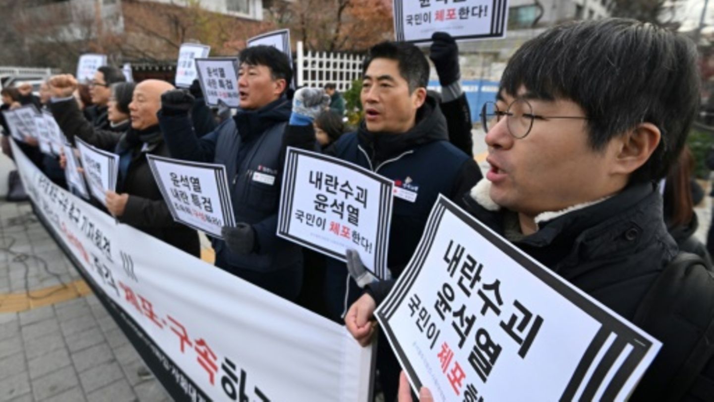 Demonstration gegen Yoon in Seoul