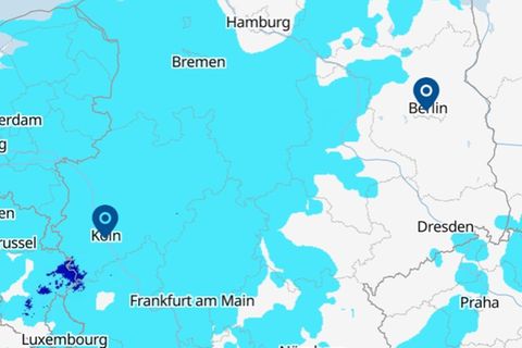 Keine Weiße Weihnachten: Eine Karte zeigt das Wetter