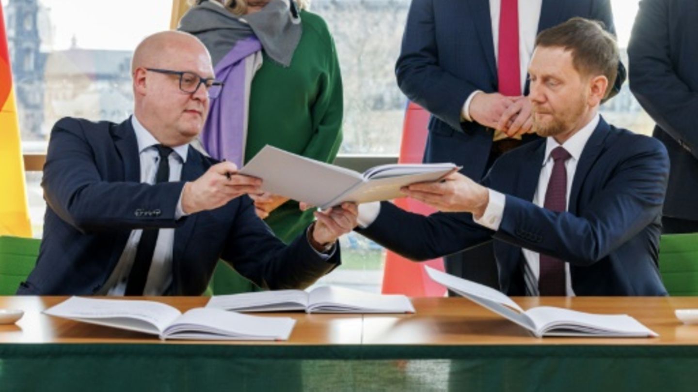 Koalitionsvertrag für Minderheitsregierung von CDU und SPD in Sachsen