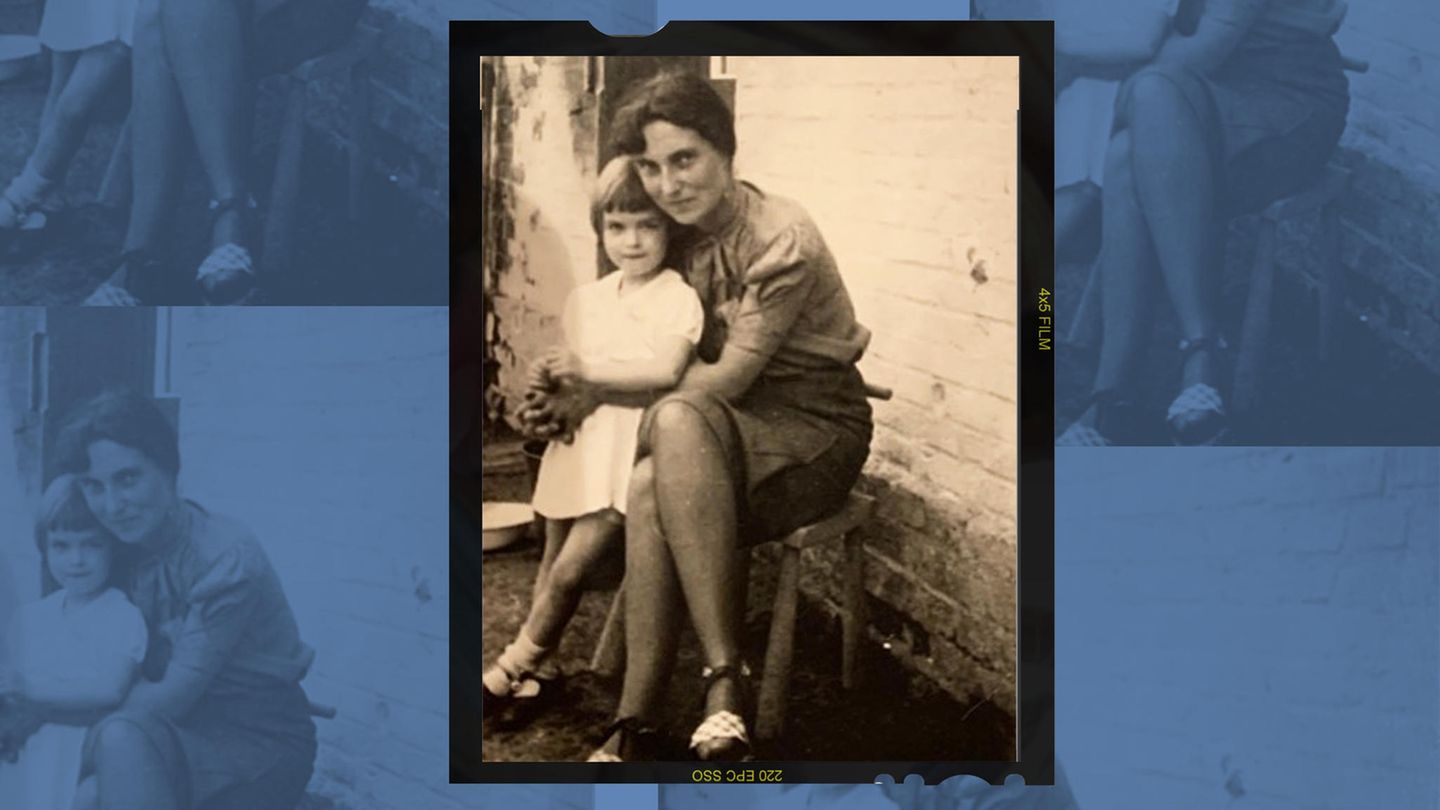 Barbara Siebeck und Mutter auf einem historischen Foto.