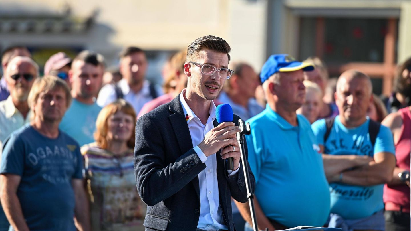Mario Kumpf (AfD) Mario Kumpf bei einer Demonstration