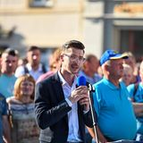 Mario Kumpf bei einer Demonstration