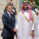 Mohammed bin Salman bin Abdulaziz Al Saud mit Macrom