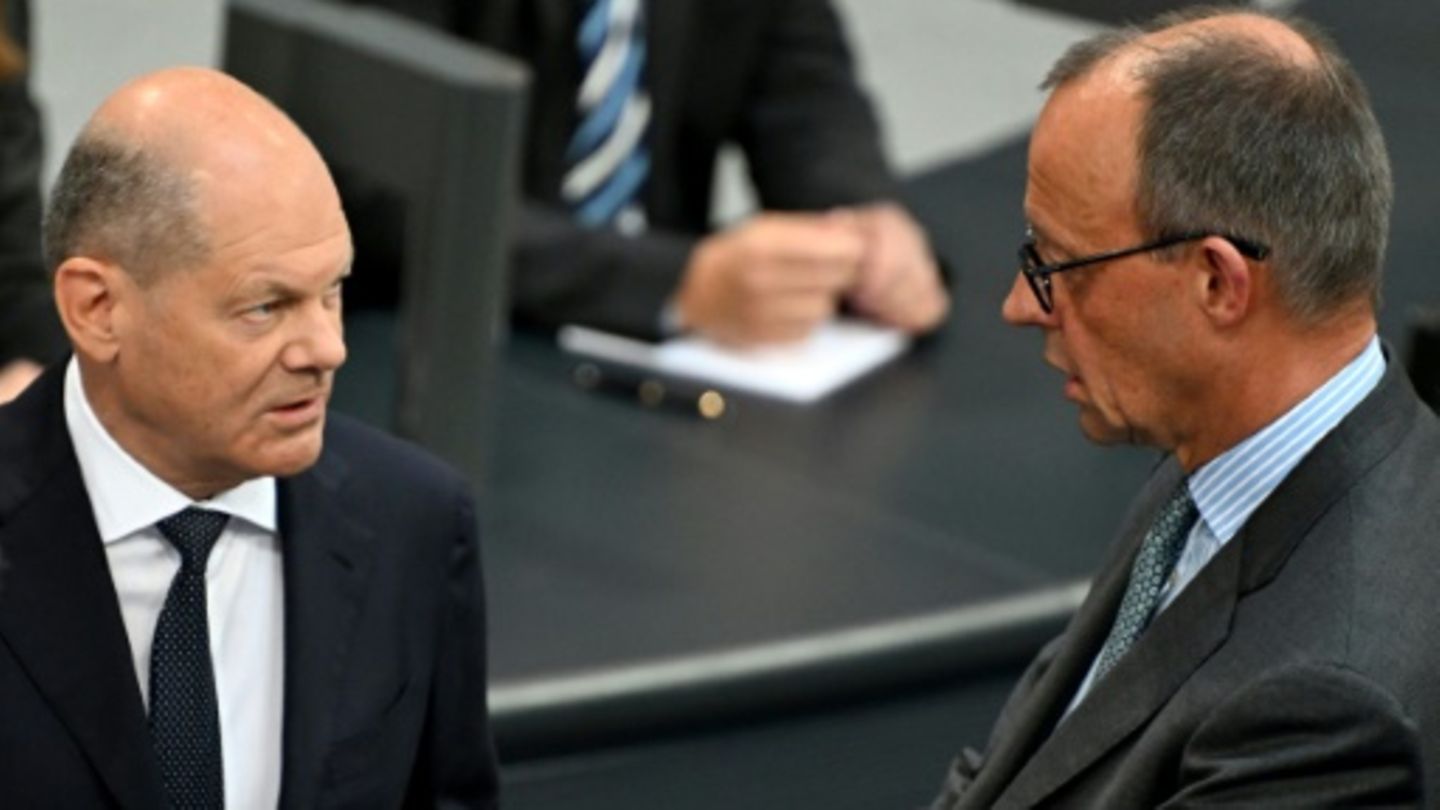 Merz und Scholz im Bundestag