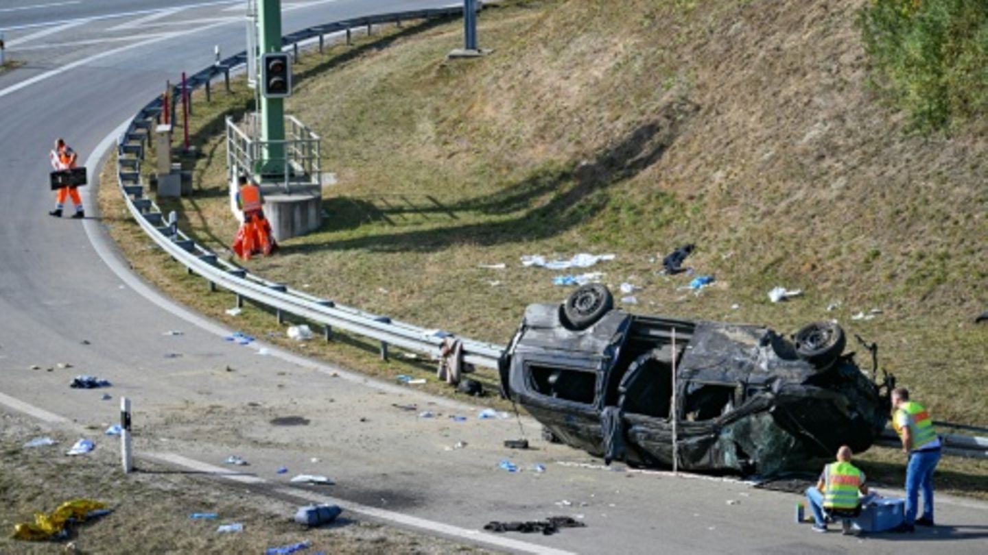 Das verunglüchte Schleuserfahrzeug