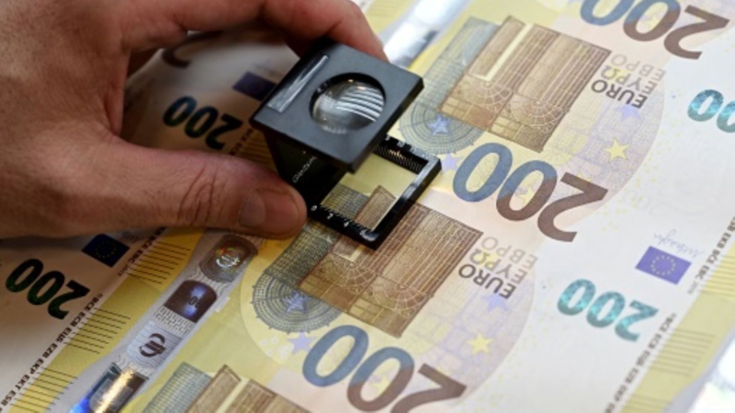 Geldscheine in Druckerei