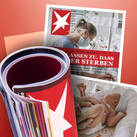 Montage zur stern-Titelgeschichte über Notstände auf Kinder-Intensivstationen