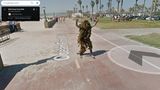 Algenmann auf dem Ocean Front Walk in San Diego, Kalifornien