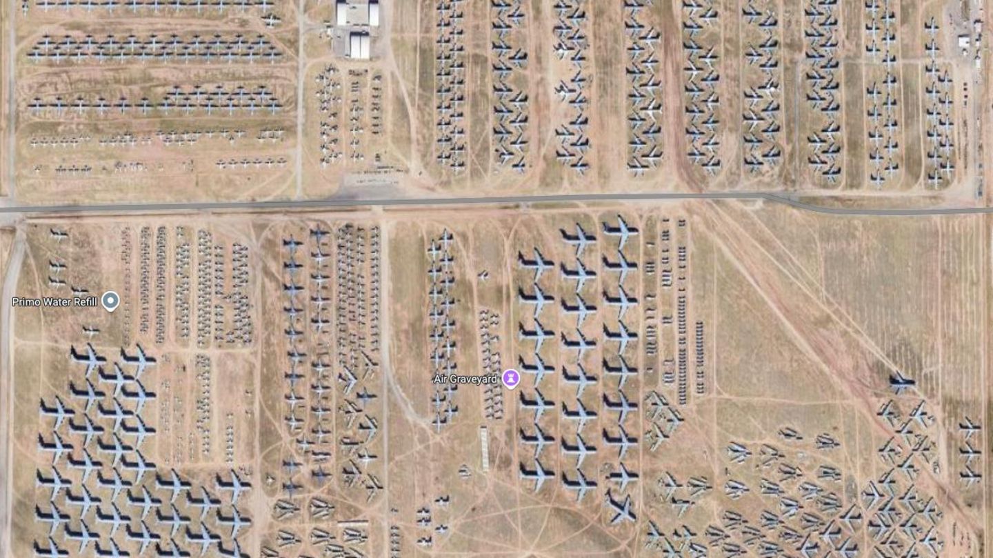 Google Maps: Flughafenfriedhof in Tucson, Arizona