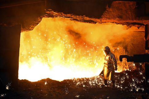 Bisher wird Eisenerz in Hochhöfen gewonnen