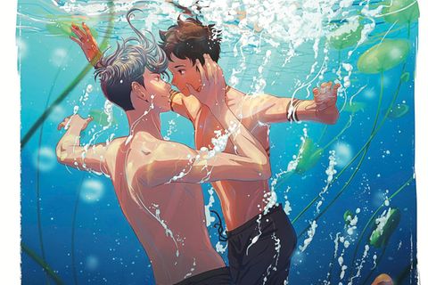 Pressefoto Schwules Manga-Skizze für "Bound" Boys Love Boom