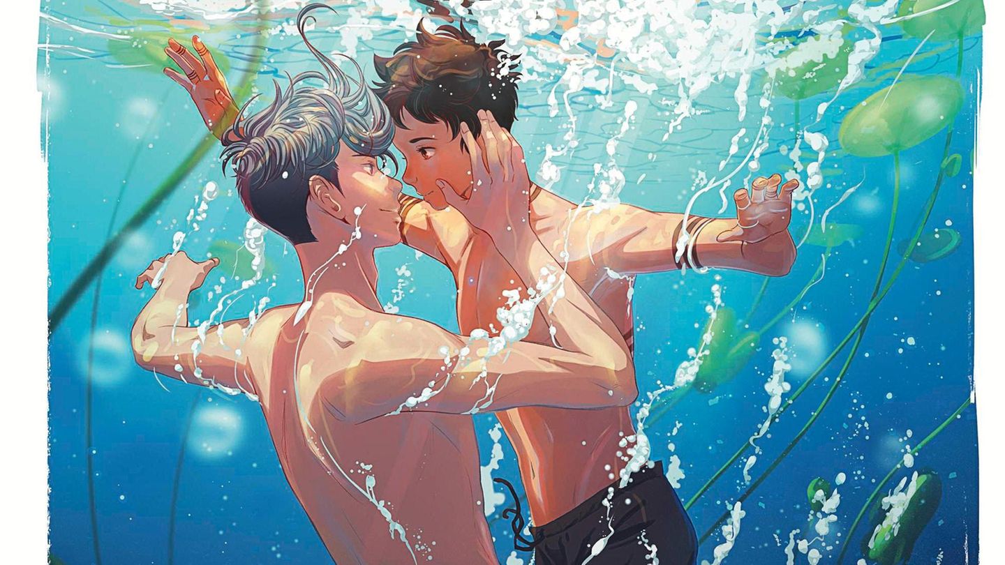 Pressefoto Schwules Manga-Skizze für "Bound" Boys Love Boom