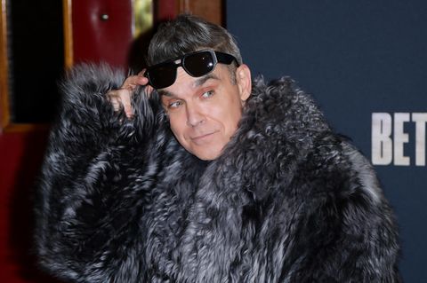 Robbie Williams, 50, bei der Premiere seiner Filmbiographie "Better Man" in Paris