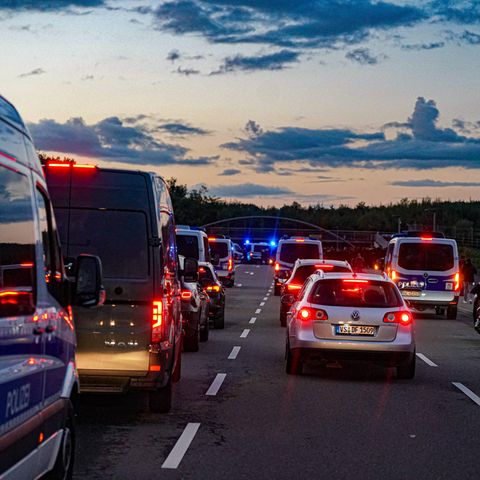 Stau auf der Autobahn