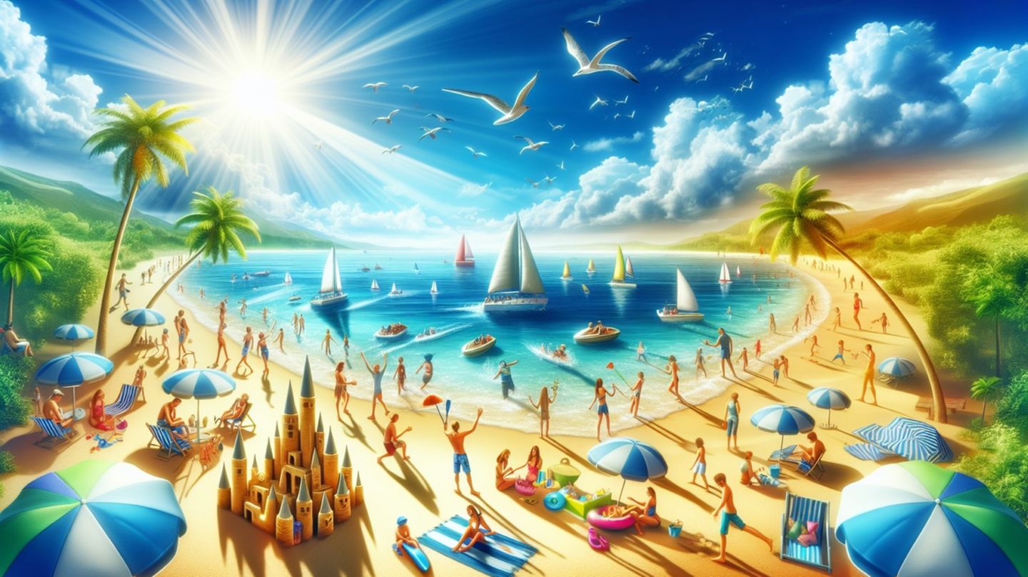 KI Bild Urlaub übertrieben gut