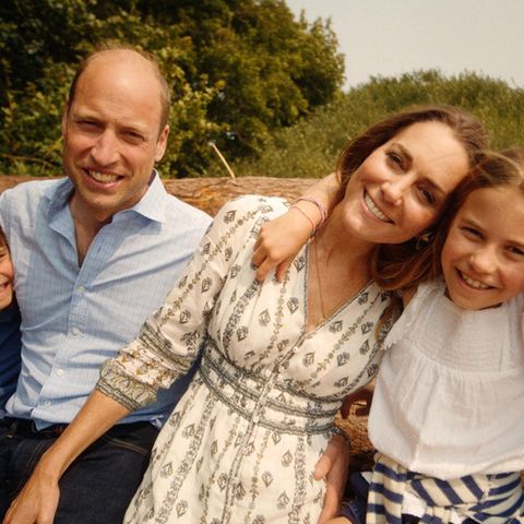 Prinz Louis, Prinz William, Prinzessin Kate, Prinzessin Charlotte und Prinz George