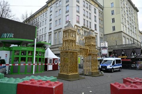 Weihnachtsmarkt am Tag nach dem Anschlag