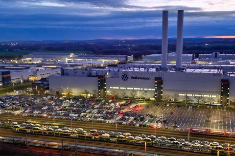 Blick auf das VW-Werk in Zwickau