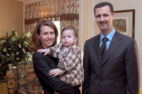 Asma al-Assad an der Seite ihres Mannes Baschar
