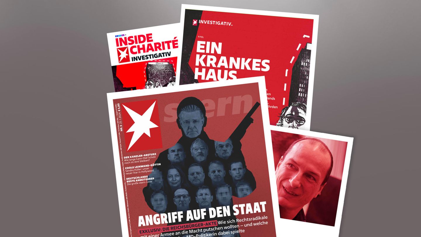Montage zu den stern-Titelgeschichten über Reichsbürger und über die Charité