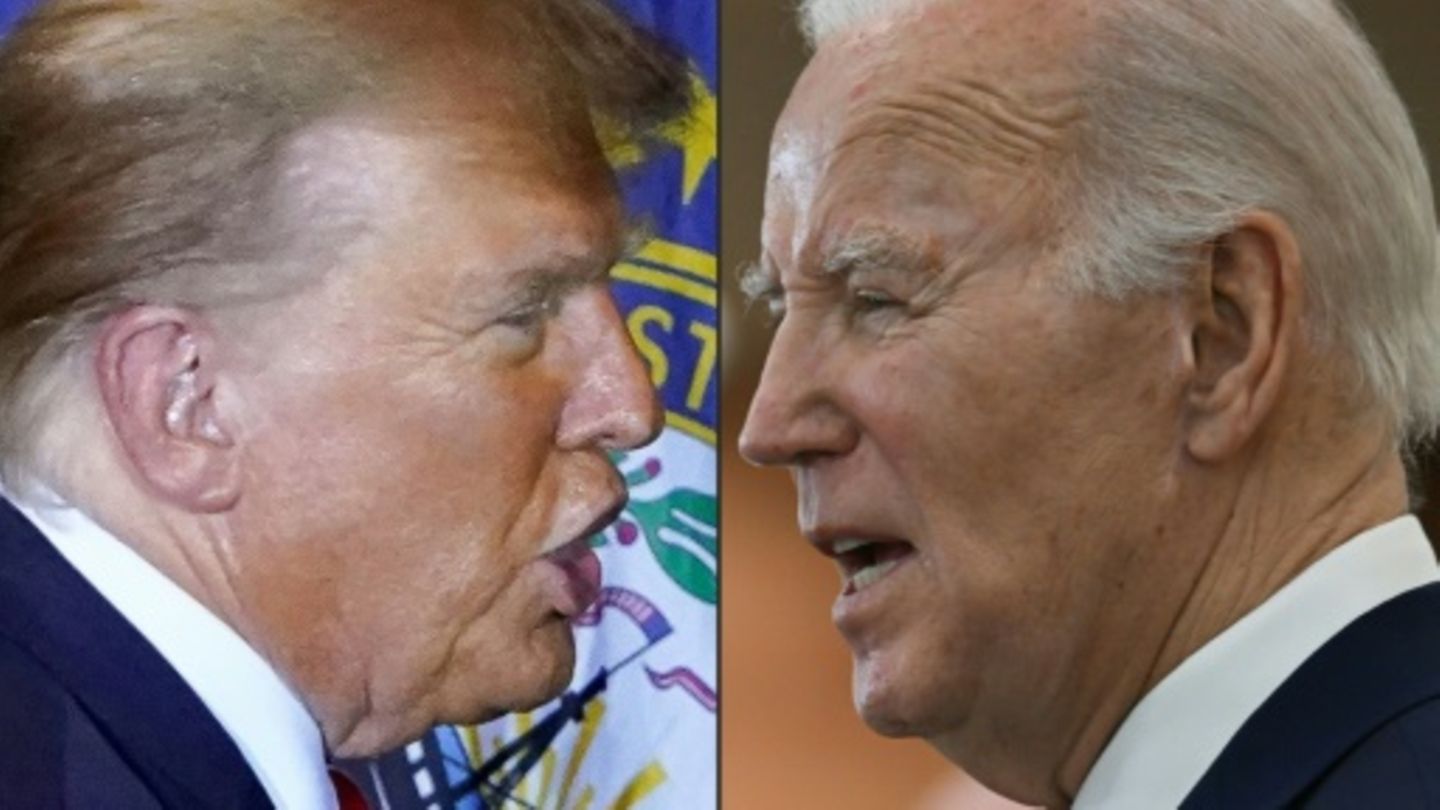 Trump (l.) und Biden