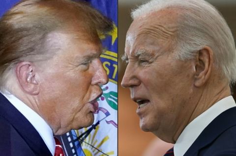 Trump (l.) und Biden