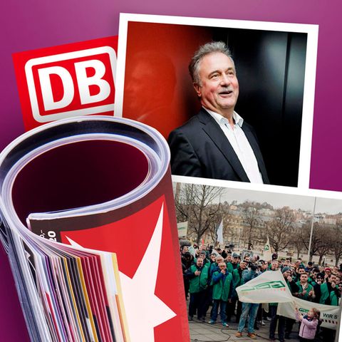 Eine Montage zum Thema Renteneintritt von Claus Weselsky