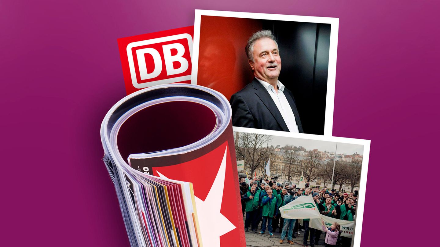 Eine Montage zum Thema Renteneintritt von Claus Weselsky