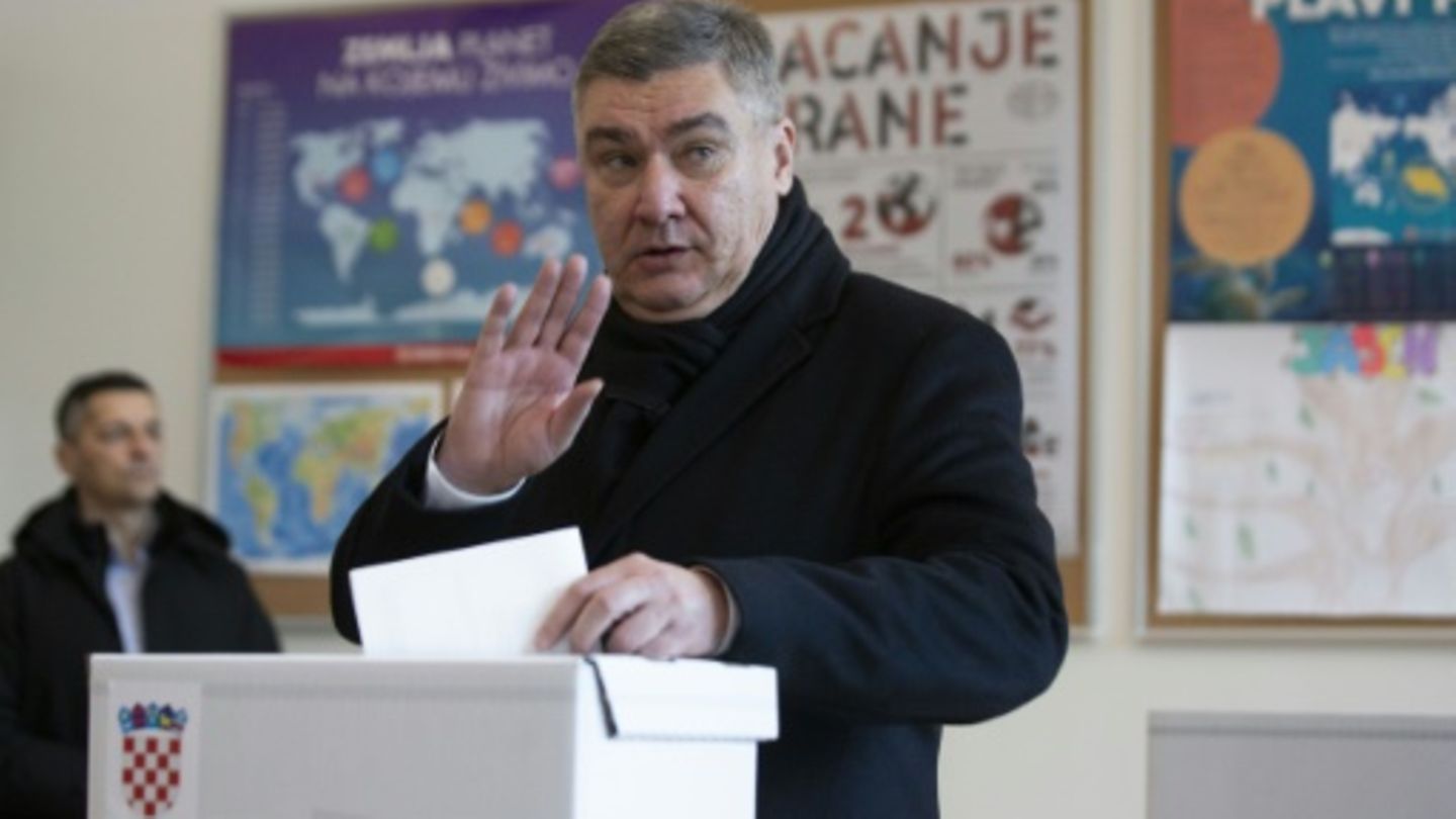 Milanovic bei der Stimmabgabe