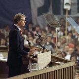 Die Demokraten nominieren ihn 1976 zum Präsidentschaftskandidat – Carter dankt