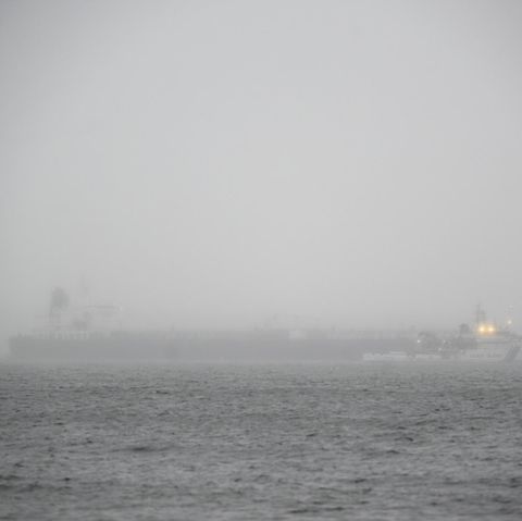 The "Eagle S" is anchor in the fog - is it part of Russia