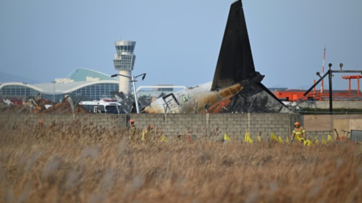 Wrack der Boeing-Maschine in Muan