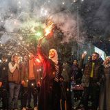 Damaskus, Syrien. Nach dem Sturz des Assad-Regimes feierten die Syrer in Damaskus befreit Silvester