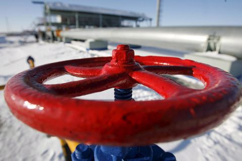 Blick auf die Gasmessstation in der Region Kursk – 200 Meter von der ukrainischen Grenze entfernt