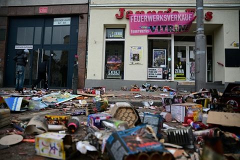 Abgebranntes Feuerwerk in Berlin