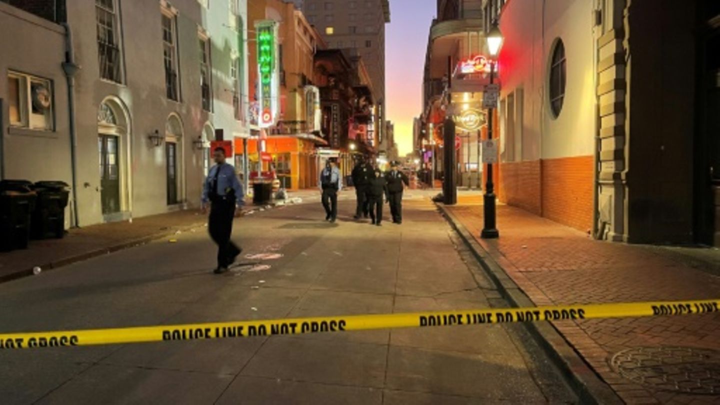 Polizeiabsperrung im French Quarter in New Orleans