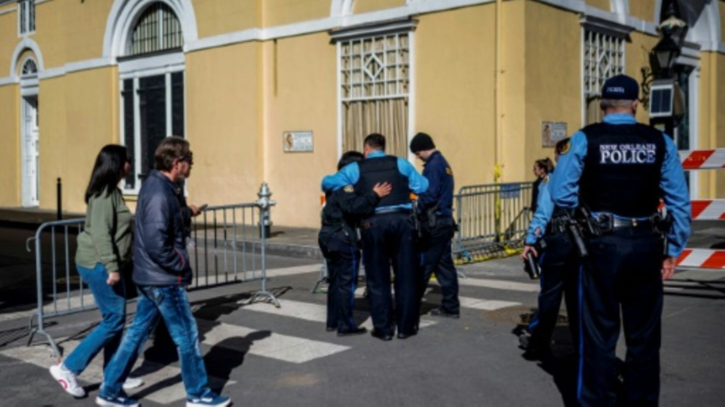 Polizisten am Tatort in New Orleans
