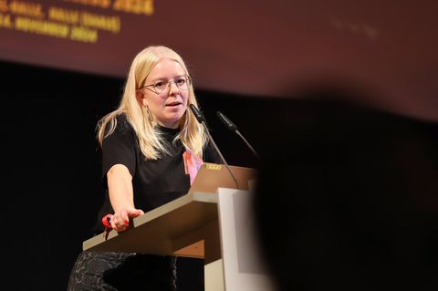 Die Bundessprecherin der Grünen Jugend Jette Nietzard im November 2024
