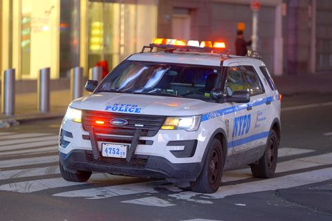 Ein Polizeiauto in New York