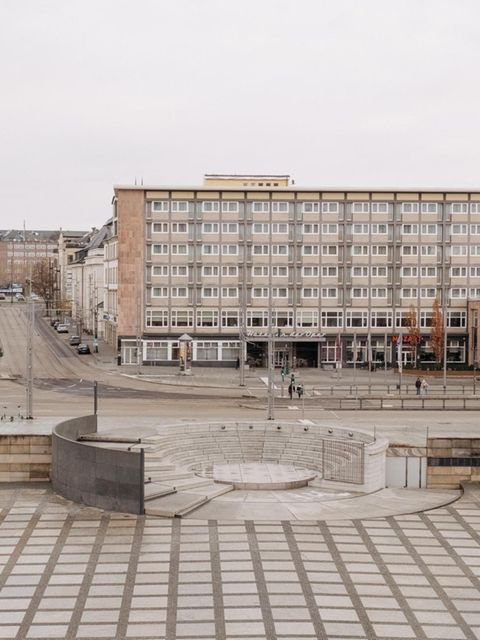Blick auf den Theater-Platz Chemnitz