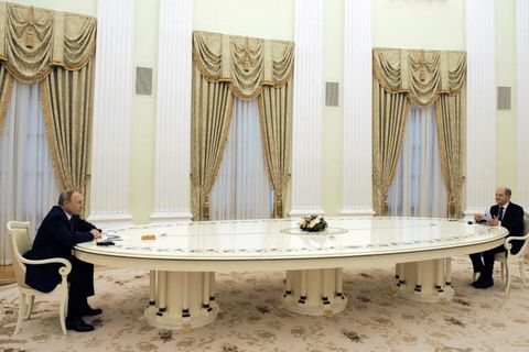 OIaf Scholz und Wladimir Putin