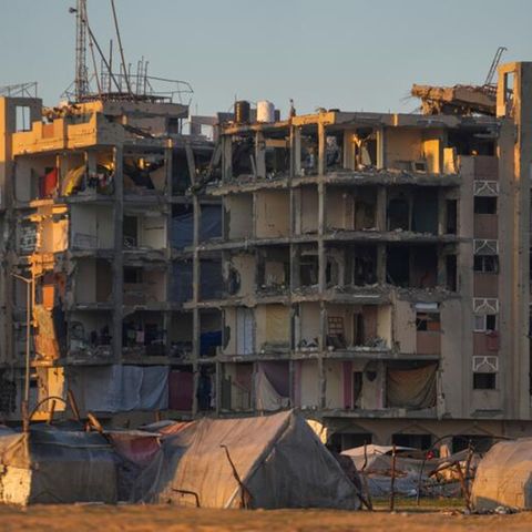 A destroyed house in Gaza