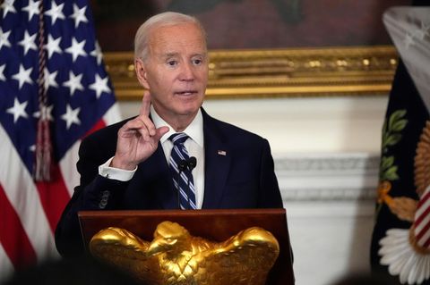 Joe Biden spricht im Weißen Haus über die Kapitol-Erstürmung von 2021