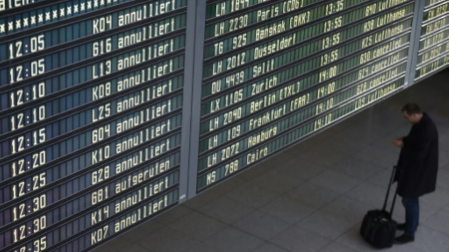 Anzeige an einem Flughafen