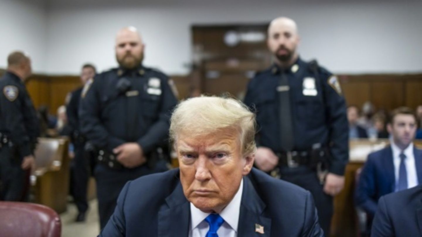Trump im Frühjahr 2024 im Gerichtssaal in Manhattan