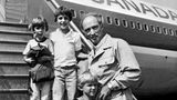 Pierre Elliott Trudeau und seine drei Kinder