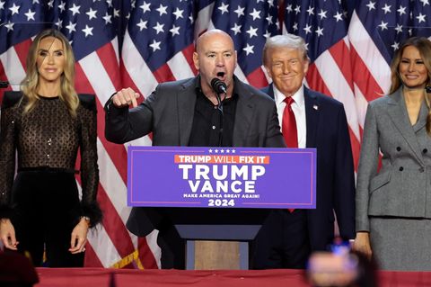 Donald Trump und UFC-Chef Dana White während einer Wahlkampfveranstaltung in West Palm Beach