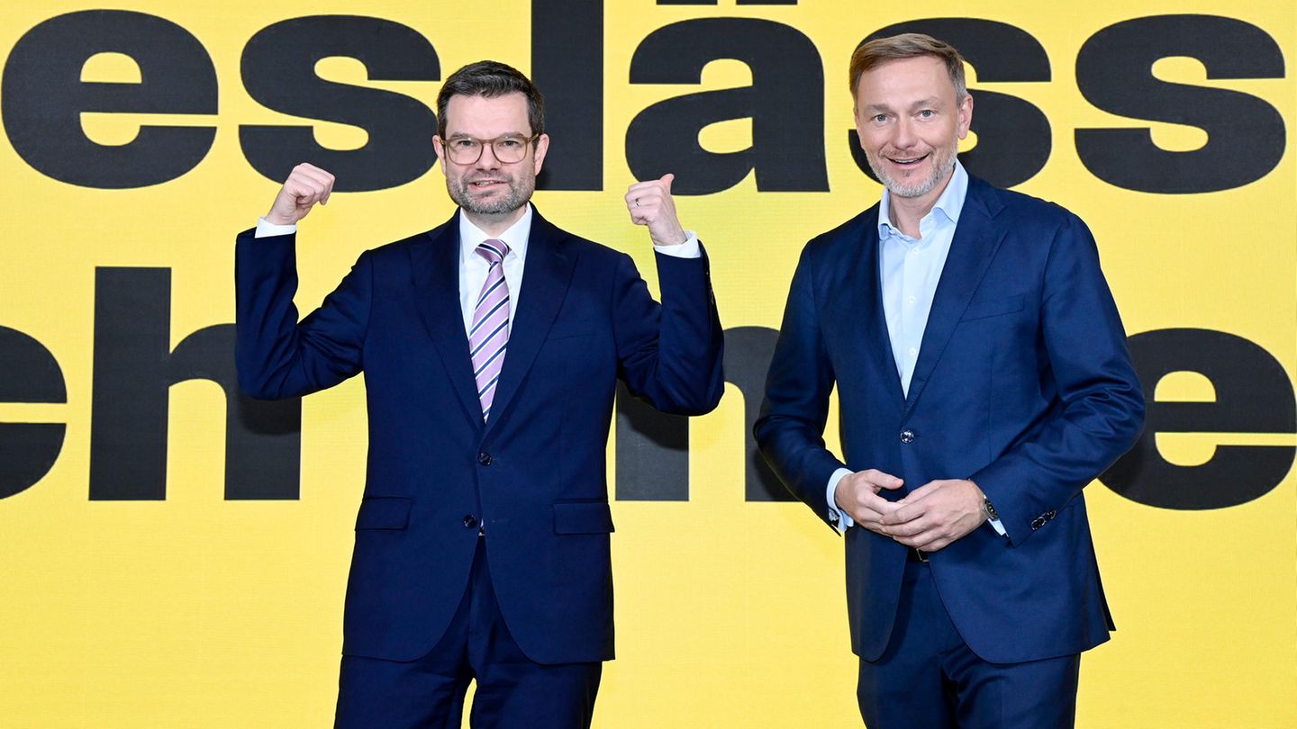 FDP-Generalsekretär Marco Buschmann (l.) und Parteichef Christian Lindner