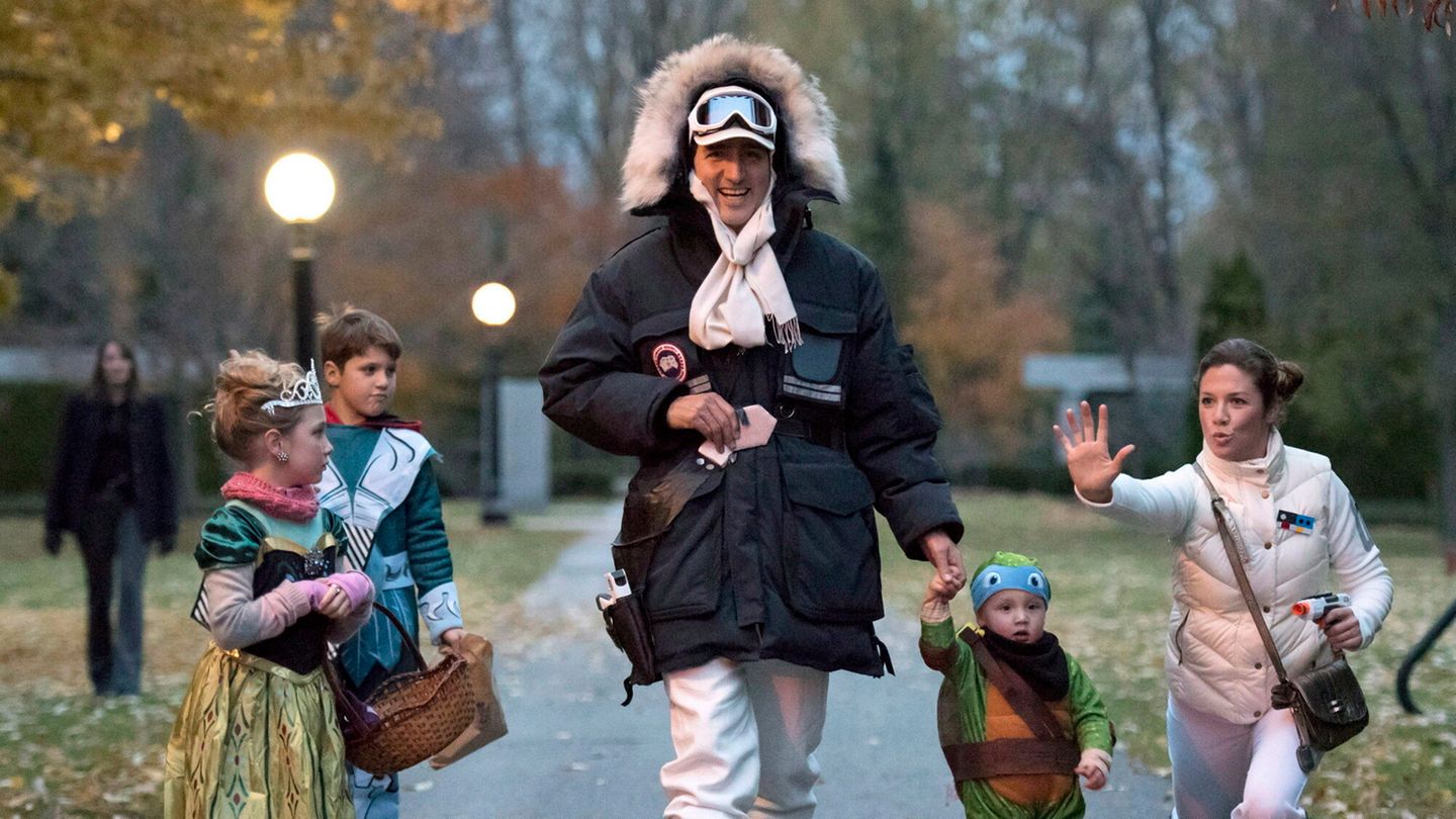 Han Nicht-Solo Trudeau verkleidet als Han Solo an Halloween
